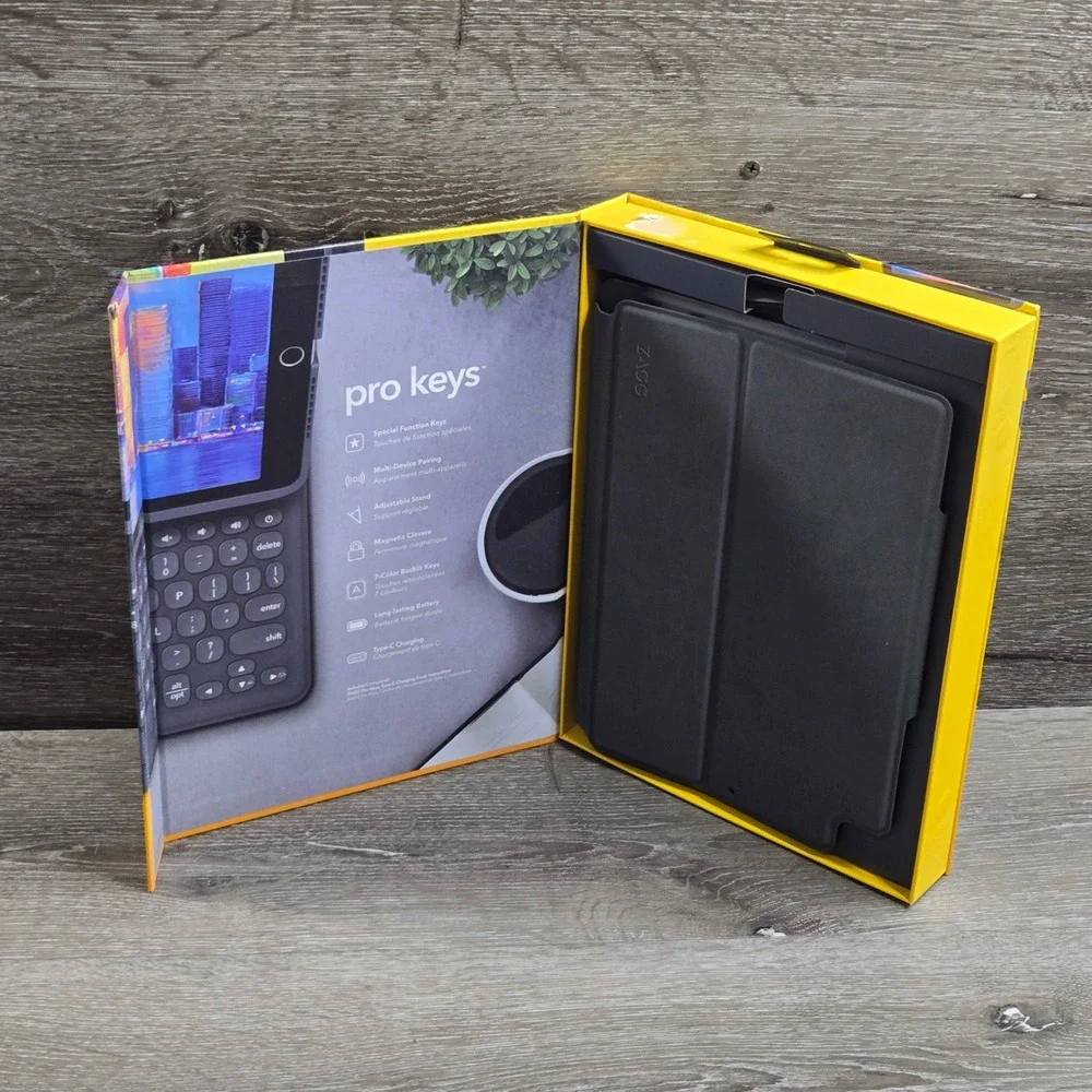 ZAGG Pro Keys Wireless Keyboard Case iPad 10.2 7/8/9th Gen Black Tested
